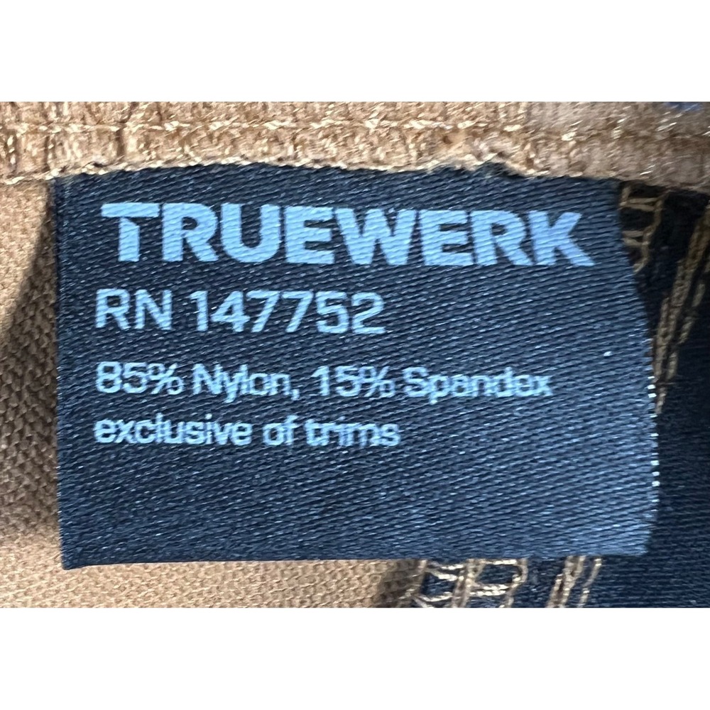 Truewerk T1 WerkShort Mens 42x11 Brown Work Cargo Performance Stretch Shorts - Picture 13 of 15